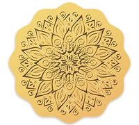 CRASPIRE 100pcs Gold Foil Stickers Embossed Certificate Seals Self-adhesive Medal Decoration Certification Graduation Corporate Notary Envelope (Mandala)