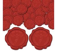 CRASPIRE 100Pcs Red Wax Seal Stickers Flying Phoenix Wedding Invitations Envelope Vintage Sealing Label Self Adhesive for Gift Wrapping Birthday Greeting Cards Making Christmas Valentines Day