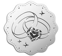 CRASPIRE 100pcs Self-adhesive Silver Foil Embossed Stickers Medal Decoration Sticker, Ring Pattern Stickers Graduation Corporate Notary Seals Envelope Gift Sealing Stickers