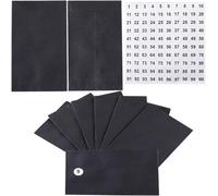 CRASPIRE 100Pcs Small Black Envelopes Mini Self-Adhesive Seed Coin Packets Kraft Paper Envelopes with Polka Dot Number 1~100 Stickers for Storing Wages Beads Stamps (11x6cm/4.33x2.36 inch)