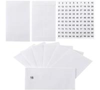 CRASPIRE 100Pcs Small White Envelopes Mini Self-Adhesive Seed Coin Packets Kraft Paper Envelopes with Polka Dot Number 1~100 Stickers for Wages Beads Stamps (11x6cm/4.33x2.36 inch)