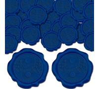 CRASPIRE 100pcs Sun Wax Seal Stickers Blue Adhesive Envelope Sealing Stickers Cloud Moon Decoration for Invitation Envelope Decor Birthday Party Craft Scrapbook DIY