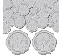 CRASPIRE 100pcs Wax Seal Stickers Silver Bees Honeycomb Decoration Stickers Adhesive Envelope Sealing Stickers for Wedding Invitation Envelope Decor Christmas Birthday Party Craft Scrapbook