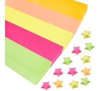 CRASPIRE 1030pcs Origami Stars Paper 5 Colors Star Paper Strip Double Sided Colorful Paper Strips for DIY Hand Origami Lucky Star Paper Decoration Folding Strips Art Crafting Supplies