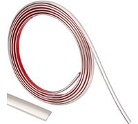 CRASPIRE 10Ft/3M Flexible Molding Trim Peel and Stick White Silver Self Adhesive Waterproof Wall Mirror Corner Round Edge Tile Trim Ceiling Countertop for Floor Furniture Baseboard Border Door
