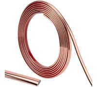 CRASPIRE 10Ft/3M Wall Trim Molding Rose Gold Peel and Stick Flexible Self-Adhesive Corner Caulk Strips Tile Edge Decorative Bendable Quarter Round for Mirror Furniture Countertop Tables Cabinet