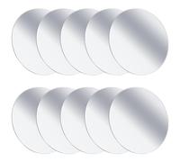 CRASPIRE 10Pcs 6 Inch Acrylic Round Mirrors Non Glass Plate Small Circle Mirror Decals Mirror Pieces Self Adhesive Mirror Stickers for Crafts Wedding Tables Centerpieces Home Wall Decor