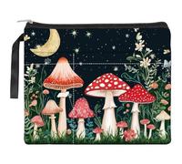 CRASPIRE 11.41x9.45 Book Cover Sleeve Mushroom Forest Moon Fantastic Washable Notebook Wraps Pouch Bulk with Zipper Pocket Paperback Book Protector for Book Lovers Bookworm Birthday Graduation Gifts