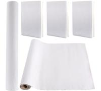 CRASPIRE 110x37cm Velvet Book Cloth for Book Binding White Self Adhesive Surface Paper Backed Book Cover Books Album Scrapbooking DIY Covering Protector Bookcloth Bookbinding Supplies