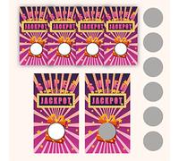 CRASPIRE 120 Sets Scratch Off Cards with Scratch Off Stickers Super Jackpot Funny Scratch Cards and Stickers DIY Coupon Cards, Surprise Greeting Card for Birthday Holiday Vouchers Gift