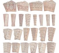 CRASPIRE 120Pcs Lace Scrapbook Paper Cutout Vintage Floral Aesthetic Journal Shadows Stickers Decal Decorative Supplies for DIY Card Photo Frame Planner Album Handmade Crafts Making (No Sticky)