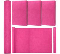 CRASPIRE 130 x 30cm Suede Book Cloth Rose Red for Book Binding A4-A8 Fabric Surface Paper Backed Bookcover Books Album Scrapbooking Archival DIY Covering Protector Bookcloth Bookbinding Supplies