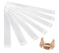 CRASPIRE 14Pcs Acrylic Rolling Pin Guides Measuring Dough Strips Thickness Rectangle Sticks Flat Ruler Clay Rollings Pins Guide with Protective Film Roller Depth Leveler Pizza Cookie Baking Pastry Pie