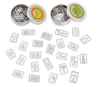 CRASPIRE 2 Boxes Book Darts Thin Stainless Steel Mini Bookmarks 100 Pieces Metal Bookmarks Mixed Shapes for Reading, Page Mark, Students