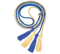 CRASPIRE 2 Colors Graduation Honor Cords Gold Tassel Cord 64.3 Inch Long Royal Blue Braid Honors Ropes with Tassels for Student Graduation Decorations Bachelor Gown Master Doctoral Photography