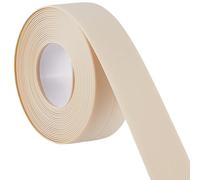 CRASPIRE 2 Rolls 10.5 Feet Bathtub Sealing Strip Waterproof Sealant Tape Beige PVC Stain Proof Self Adhesive Bathroom Toilet Edge Protector Caulking Replacements Strips for Kitchen Bath Floor Caulk
