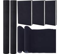CRASPIRE 2 Rolls 130 x 30cm Linen Book Cloth Black for Book Binding A4-A8 Fabric Surface Paper Backed Bookcover Books Album Scrapbooking Archival DIY Covering Protector Bookcloth Bookbinding Supplies