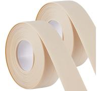 CRASPIRE 2 Rolls 7.4m x 36mm Bathroom Sealant Tape Waterproof Caulk Strip Self Adhesive Sealing Corner Caulking Beige for Wall Floor Kitchen Corner Protector Decorative Edge Bathtub Shower Sink