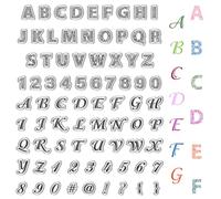 CRASPIRE 2 Sheets A-Z Letter 0-9 Number Clear Rubber Stamps Alphabet Vintage Reusable Transparent Silicone Stamp Seals for Journaling Card Making Scrapbooking Photo Album Decorative DIY Christmas