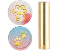 CRASPIRE 2 Sides Pattern Wax Seal Stamp 15mm Mini Cat Paw Dog Paw Print Soild Brass Wedding Vintage Sealing Stamp for Invitations Envelopes Card DIY Craft Birthday Decorative Gift Embellishment