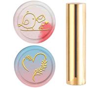 CRASPIRE 2 Sides Pattern Wax Seal Stamp 15mm Mini Heart Love Letter Birds Soild Brass Wedding Vintage Sealing Stamp for Invitations Envelopes Card DIY Craft Birthday Decorative Gift Valentine's Day