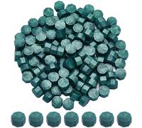 CRASPIRE 200Pcs Octagon Wax Sealing Beads Teal Green Wax Seal Beads Sealing Wax Particles for Retro Seal Stamp Christmas Cards Wedding Invitations Letter Sealing Wine Packages Gift Wrapping