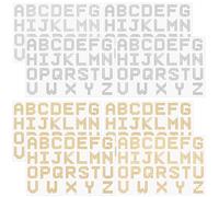CRASPIRE 208PCS Rhinestone Alphabet Glitter Letter Stickers Silver Gold Letter A~Z Glitter Alphabet Crystal Self-Adhesive Diamond Letter Stickers for Art Crafts Clothing DIY Decoration