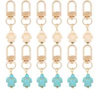 CRASPIRE 20Pcs Small Turtle Key Chain Ocean Themed Keychains Synthetic Turquoise Lucky Tortoise Summer Sea Beach Animal Life Pendant Keychain for DIY Car Key Keychains Party Favors Inspirational Gift