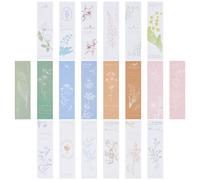 CRASPIRE 20Pcs Vintage Bookmarks Natural Style Book Marks Flower Plant Leaf Blank Bookmark Color Writable Labels for Book Lovers Readers Writers Accessories Coffee Color Page Markers