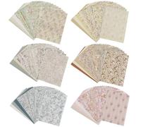 CRASPIRE 240 Sheets Vintage Floral Journal Paper Scrapbook Paper Pad and Stickers 4.1 x 5.8in Aesthetic Flower Textured Background Retro Round Note Label Papers for DIY Scrapbooking Junk Journal Card