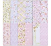 CRASPIRE 24Pcs Flower Scrapbook Paper Pack 6 x 6 Decorative Paper Pads Macaron Floral Garden Patterned Background Greeting Pads Sheets for DIY Photo Album Scrapbooking Junk Journal Cards Making Decor