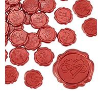 CRASPIRE 25PCS Adhesive Wax Seal Stickers, Self Adhesive Sealing Wax Stamp Forever Love Stickers for Sealing Envelope Cards Gift Wrapping Scrapbooking