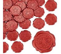 CRASPIRE 25PCS Adhesive Wax Seal Stickers Self Cherry Blossoms for Sealing Envelope Cards Gift Wrapping Scrapbooking