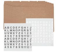 CRASPIRE 25Pcs Index Card Tab Dividers Index Binder Tabs with 2Pcs Alphabet Number Stickers 3 x 5 Inch BurlyWood Blank Rectangle Page Cardstocks for Office School Recipe Business Binder Note Projects