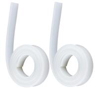 CRASPIRE 2Pcs 42 Inch Squeegee Cleaning Wiper Strip Glass Cleaning Tool Silicone Scraper Spatula Durable Reusable Practical Replacement Rubber Blades Scrubber Refill Shower Head for Door Window White
