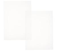 CRASPIRE 2Pcs 8 x 5 Inch Silicone Countertop Protector Mat Rectangle Nonstick Transparent Rubber Clear White Cushion Protectors Pads Sheets for Table Countertop Tea Coasters Placemat