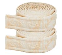 CRASPIRE 2Pcs 90" x2" Beige 3D Peel Stick Foam Molding Trim Self Adhesive Stick Flexible Sticky Wall Edging Lines Baseboard Wall Base Moulding Trim for Wallpaper Border Mirror Border DIY Decor