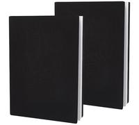 CRASPIRE 2Pcs Elastic Book Covers Black Book Cover Protector 7 x 13in Cloth Stretchable up to 7 x 9in Notebook Wrap Sleeve Rectangle Reusable Protective Cover for Hardcover Books Office Textbook