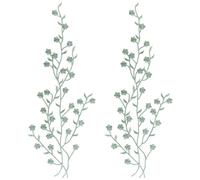 CRASPIRE 2Pcs Green Plum Blossom Applique Flower Patch Repair Embroidered Floral Lace Patches Fabric Sticker Iron on Sew on Embroidery Embellishments for Diy Clothes Dresses Craft Accessories Decor