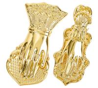 CRASPIRE 2Pcs Lady's Hand Shaped Book Clip Vintage Metal Bookmark Holder Paper File Holder Golden 3D Bookmarks Junk Journal Clip Traveler Scrapbook Kit Document Clip Stationery for Students Workbook
