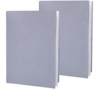 CRASPIRE 2Pcs Stretchable Book Covers Gray Book Cover 9 x 14in Notebook Wrap Sleeve Up to 9 x 11in Elastic Rectangle Cloth Protect Washable Reusable Book Sleeves for Hardcover Books Paperback Textbook