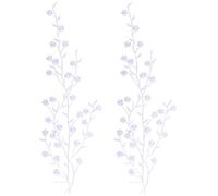 CRASPIRE 2Pcs White Plum Blossom Applique Flower Patch Repair Embroidered Floral Lace Patches Fabric Sticker Iron on Sew on Embroidery Embellishments for Diy Clothes Dresses Craft Accessories Decor