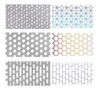 CRASPIRE 3 Styles Honeycomb Brick Die Cuts Stencils Hexagon Irregular Background Rectangle Metal Cutting Dies Frame Sets Embossing Template for DIY Scrapbook Album Photo Paper Card Craft Decor