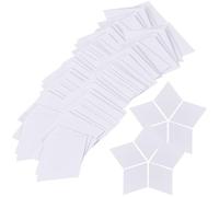 CRASPIRE 300Pcs Paper Quilting Template White English Paper Piecing Rhombus Reusable Paper Piecing Stencil for DIY Patchwork Crafts Sewing Making Use in Sewing Paper Piecing Templates
