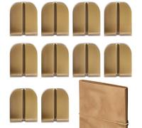CRASPIRE 30PCS/Box Book Corner Protectors Antique Bronze Clip Hardware Edge Covers Metal Vintage Corner Guards Decorative Book Journal Angle Protector for Scrapbooking Photo Album Menus Notebooks