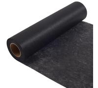 CRASPIRE 30Yd x 11.8'' Black Iron on Fusible Interfacing Fabric Textiles Light Weight Polyester Single Sided Interfacings for DIY Crafts Supplies Non Woven Covering Stitch for Sewing Quilting Crafting