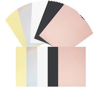CRASPIRE 35Pcs 5 Colors Metallic Cardstock Paper Sheets A4 Rectangle Thick Cardstock Foil 250 GSM Mirror Shimmering Paper Reflective Sheet for Card making Scrapbook Holiday Party Decor Game