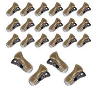 CRASPIRE 35Pcs Metal Alligator Clips Antique Bronze Mini Sweater Clamps Spring Clip Small Flat Mouth Non-Slip with Rubber Cover for Crafts Paper ID Badge Holders Lanyards Clothing Glasses Accessories