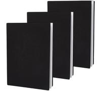 CRASPIRE 3Pcs Black Stretchable Book Cover Protector Up to 9x11In Washable Reusable Jumbo Fabric Cloth Elastic Sleeve Stretchy Sox Wrap for Large Hardcover Paperback Book Lover Gift Notebook Textbook