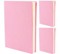 CRASPIRE 3Pcs Pink Stretchable Book Cover Elastic Fabric Book Sleeve Washable Reusable Large Nylon Book Protector Elastic Notebook Wraps Suitable for Hardcover Books Classroom Students